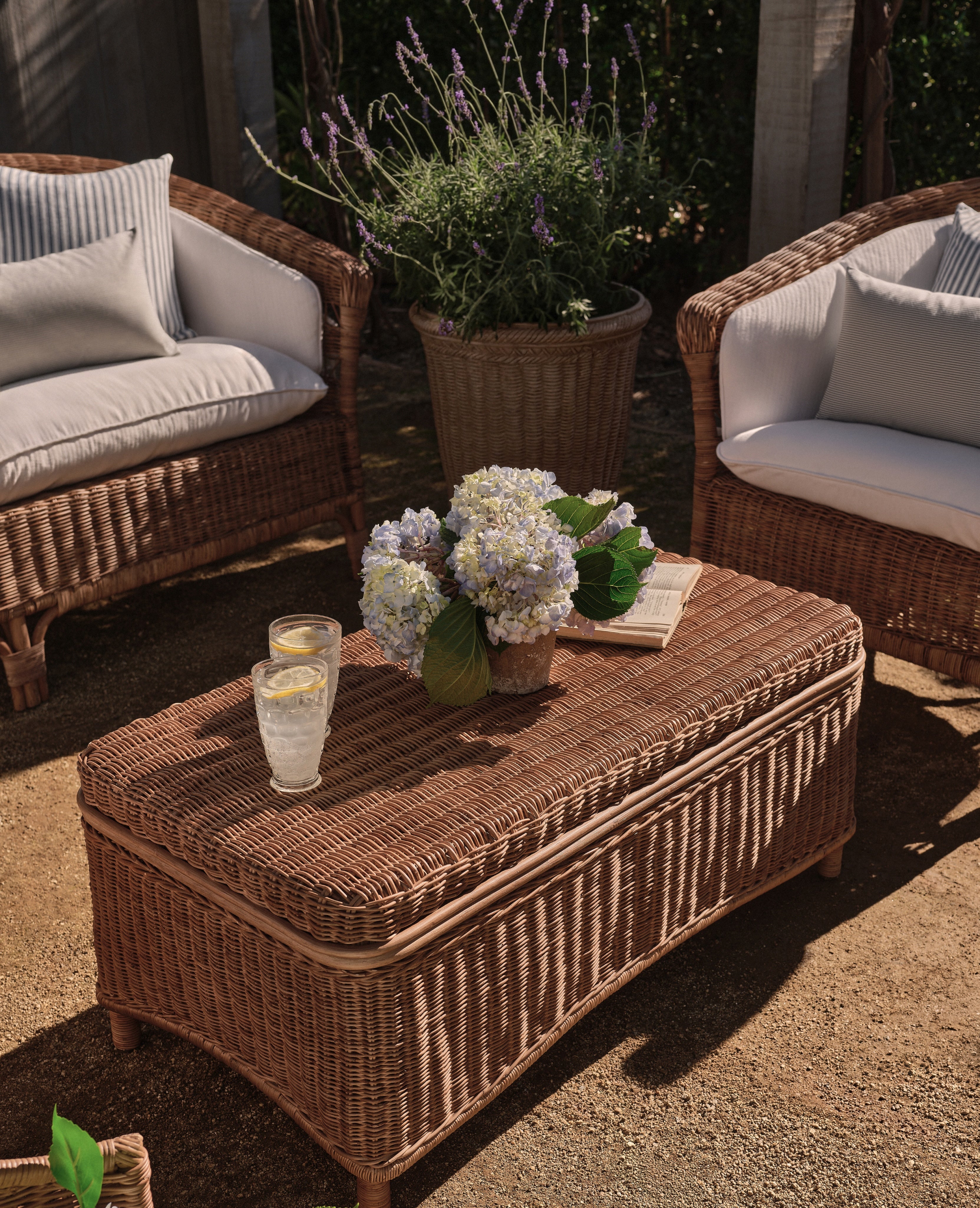 True West Rattan Coffee Table