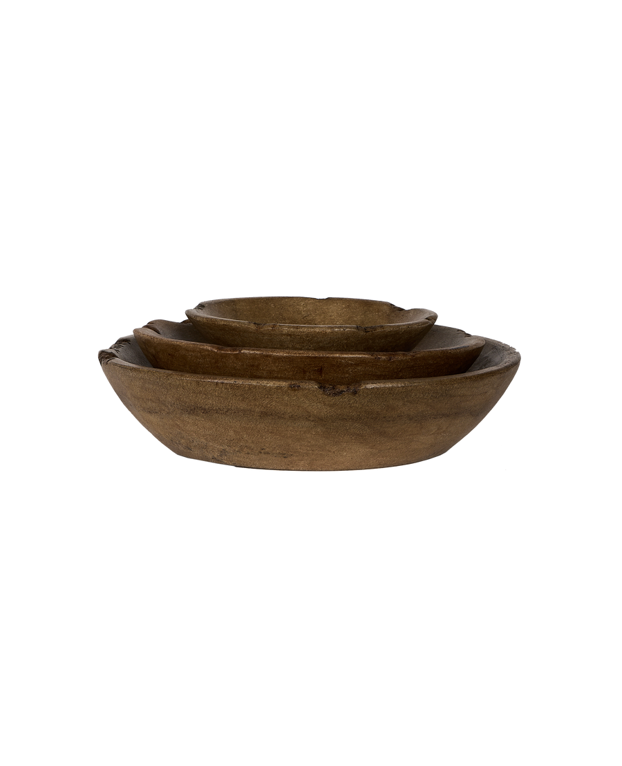 Carved Marble Bowl - Dark