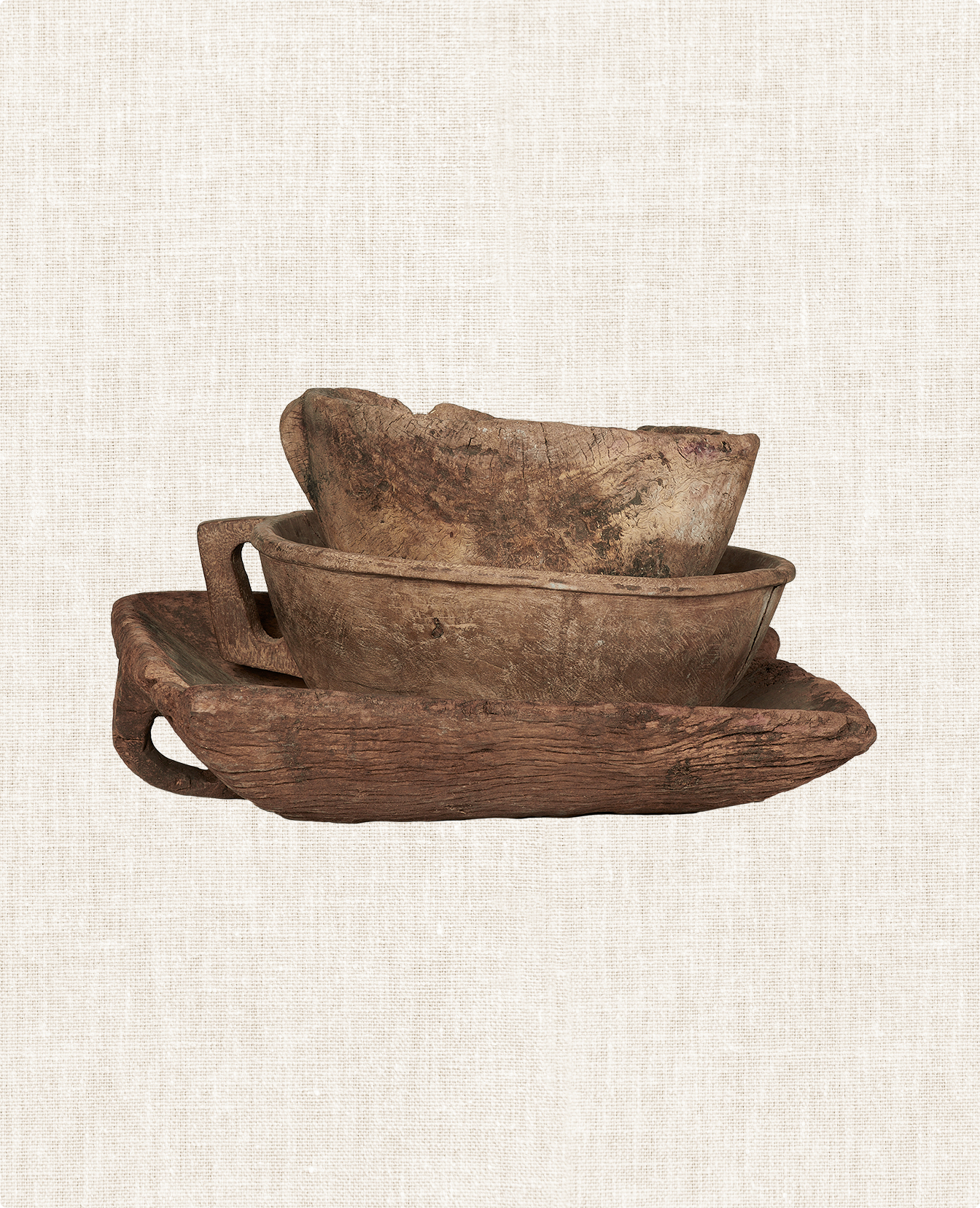 Vintage Dough Bowl from Turkey made of Wood