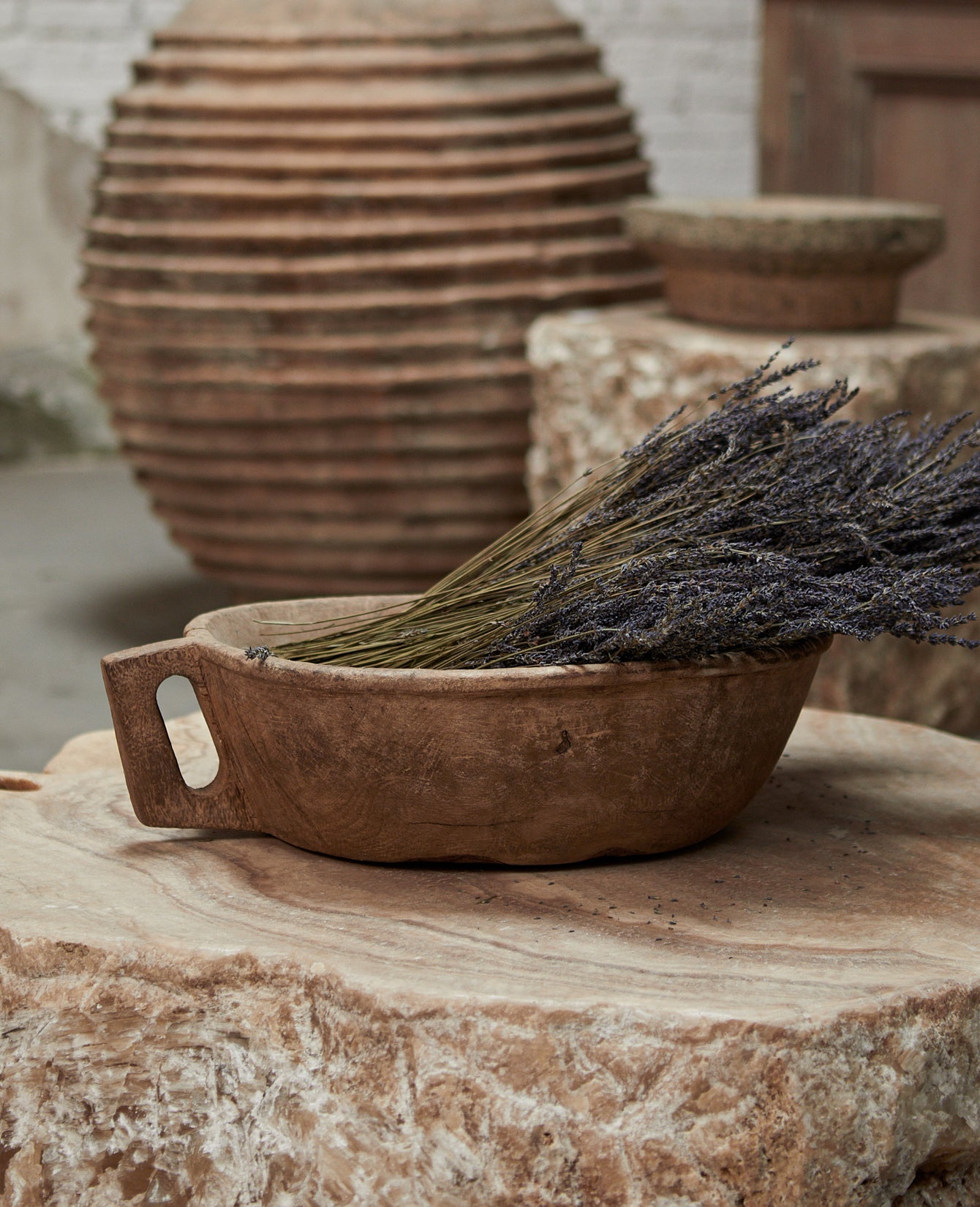 Vintage Dough Bowl from Turkey made of Wood