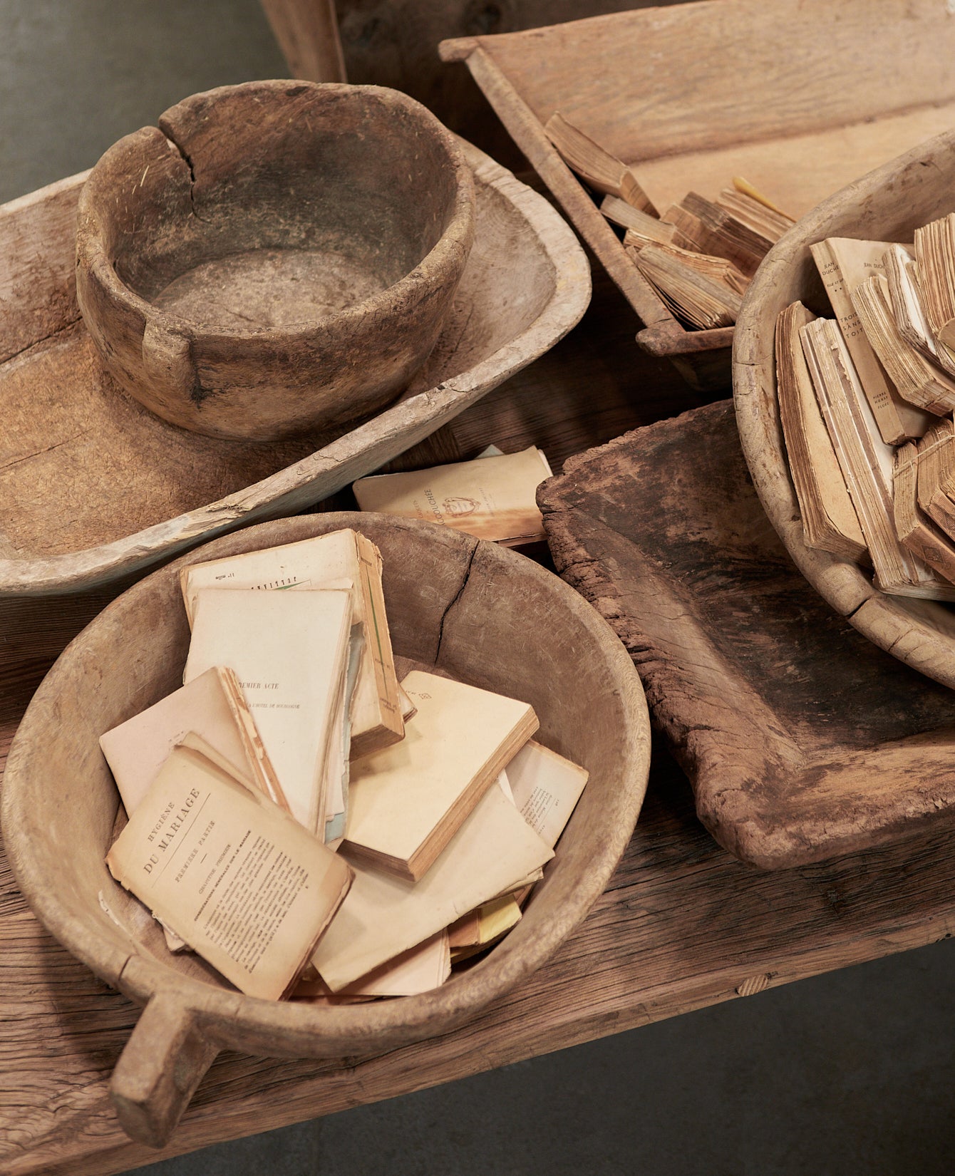 Vintage Dough Bowl from Turkey made of Wood
