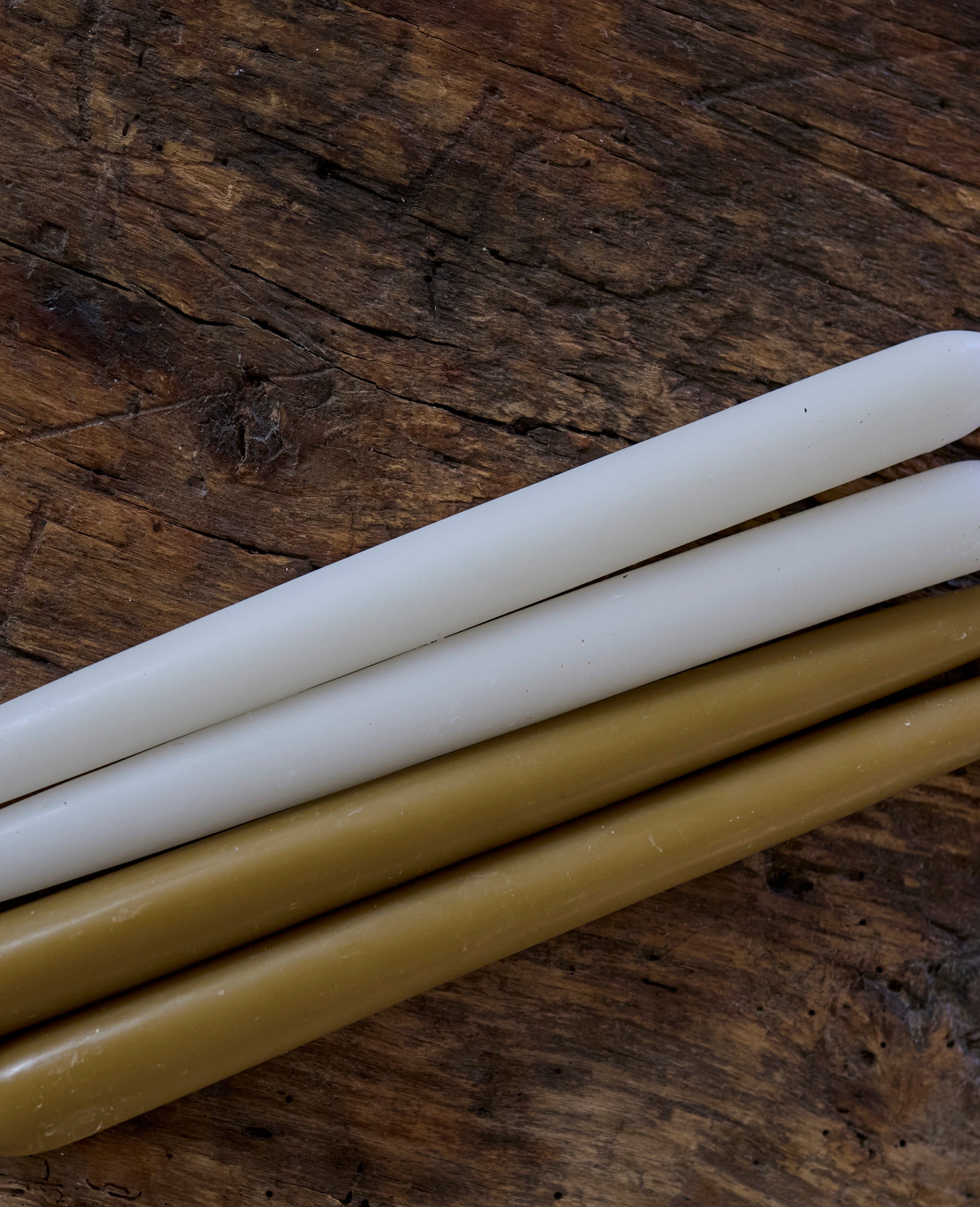 Drippy Beeswax Taper Candle - Ivory