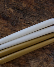Drippy Beeswax Taper Candle - Ivory