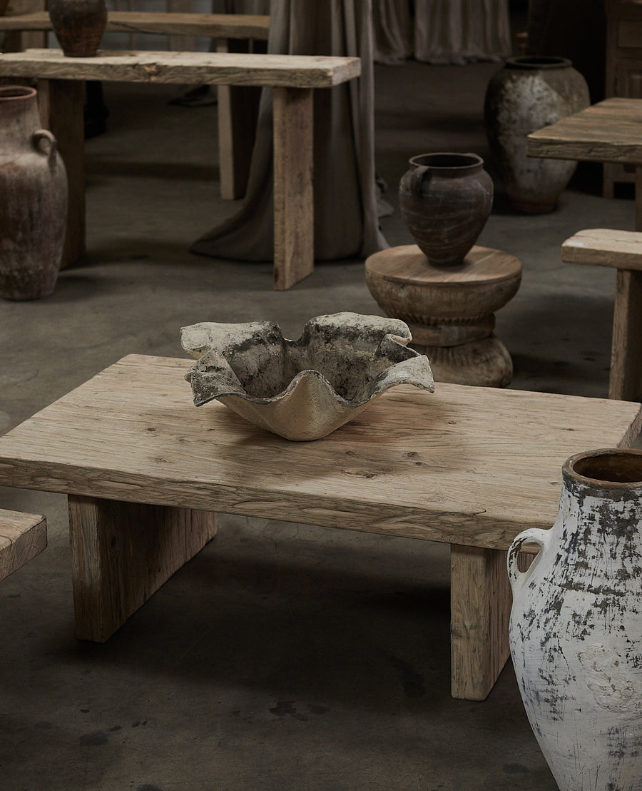 Reclaimed Elm Coffee Table - Bleached from China made of Wood