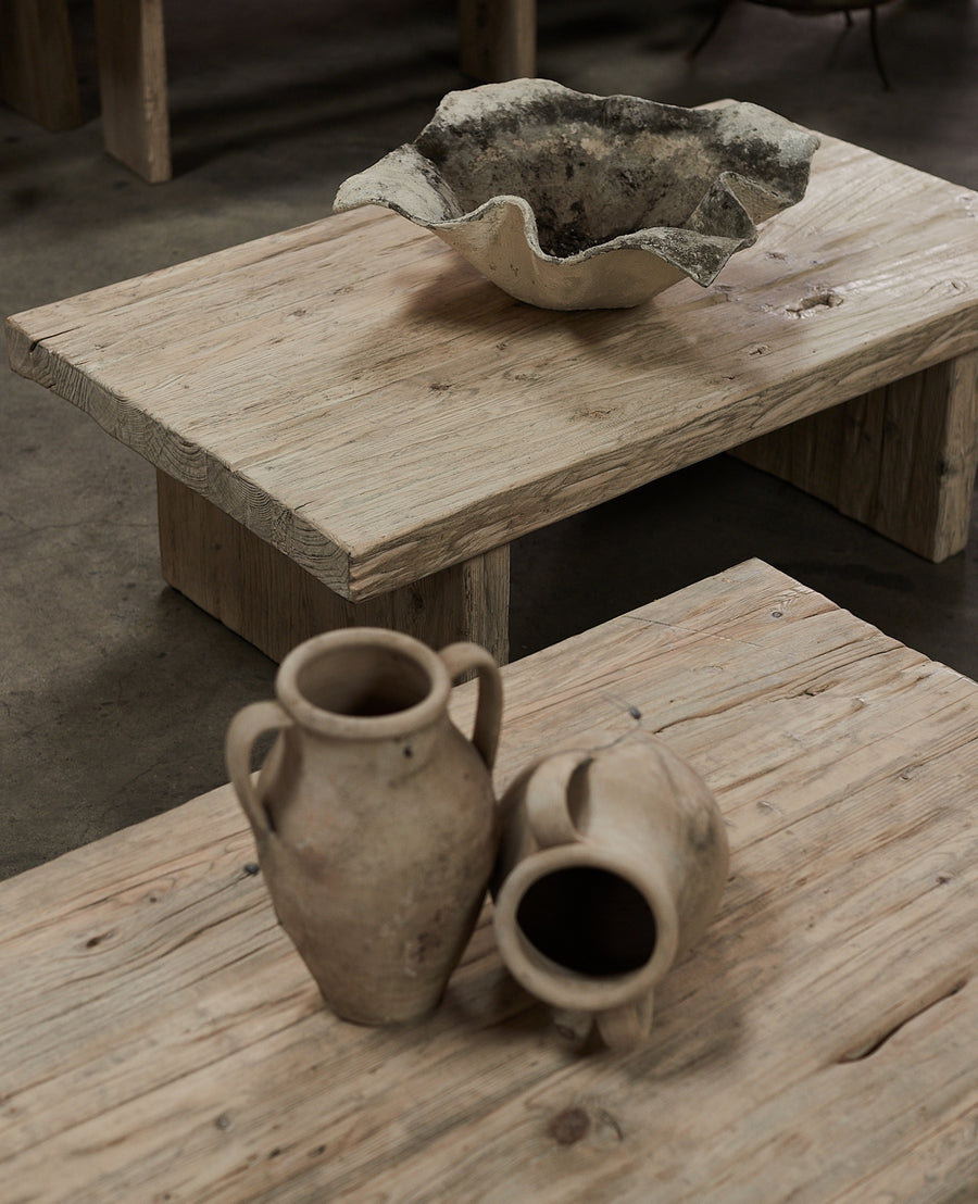 Reclaimed Elm Coffee Table - Bleached from China made of Wood