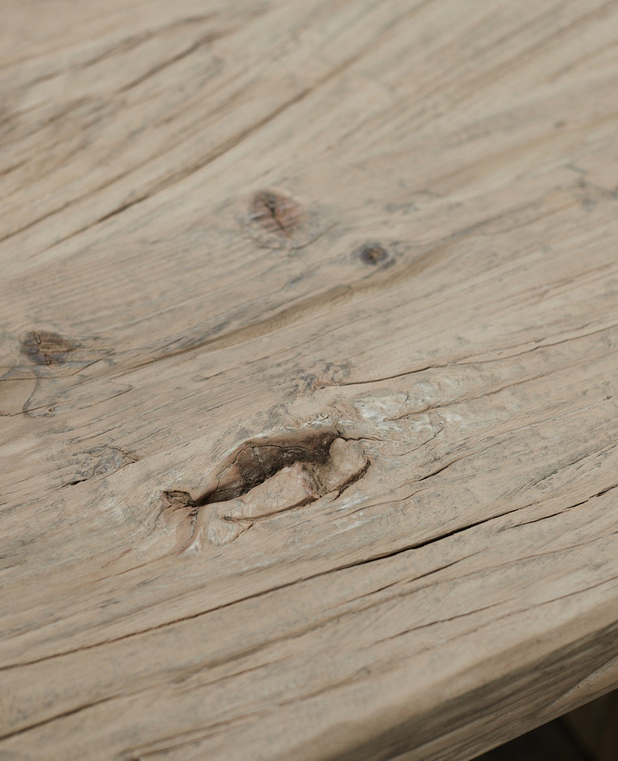 Reclaimed Elm Coffee Table - Bleached from China made of Wood