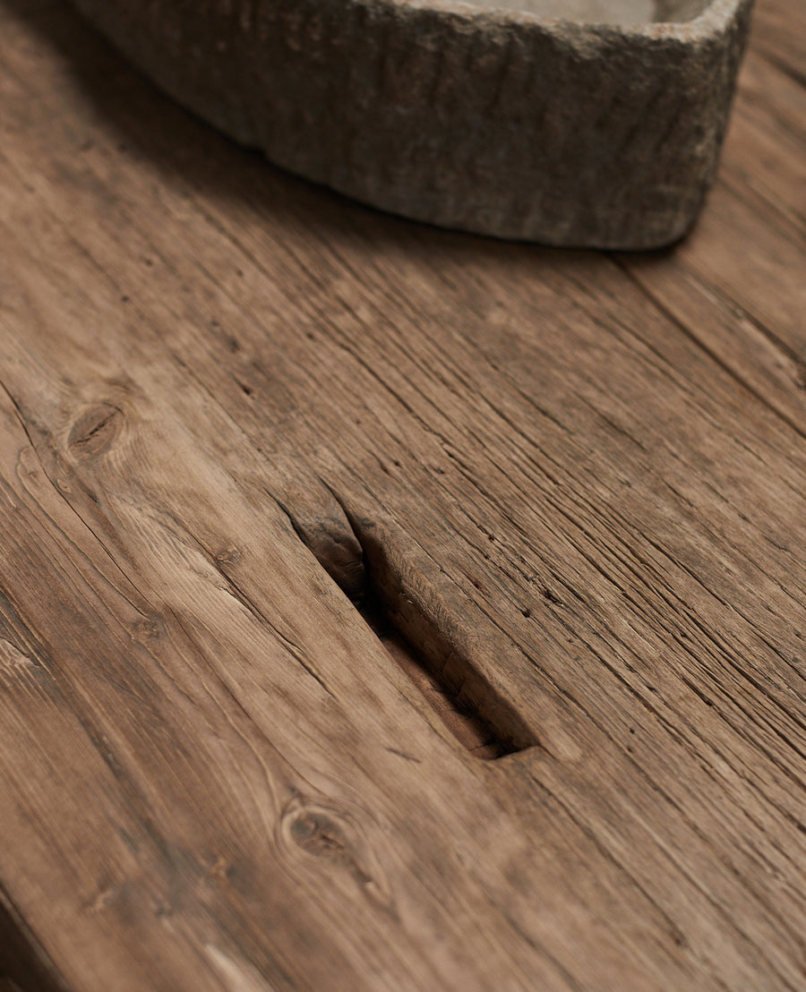 Reclaimed Elm Coffee Table - Natural from China made of Wood