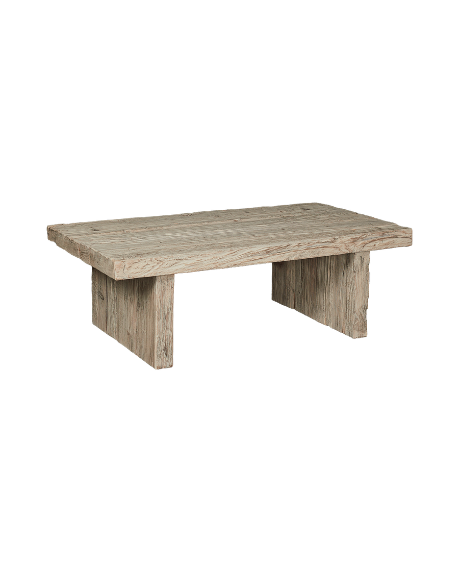 Reclaimed Elm Coffee Table - White Wash from China made of Wood