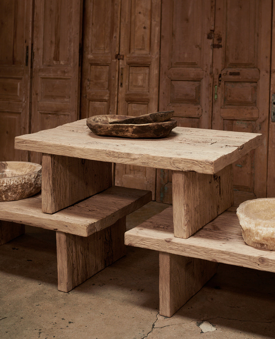 Reclaimed Elm Coffee Table - White Wash from China made of Wood