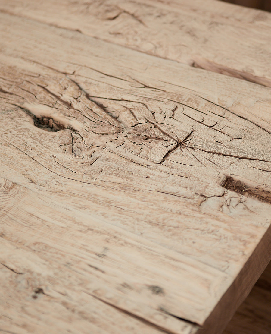 Reclaimed Elm Coffee Table - White Wash from China made of Wood