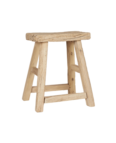 Designed Elm Wood Stool - Bleached from China made of Wood