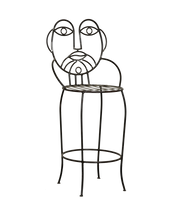 Metal Face Bar Stool - His