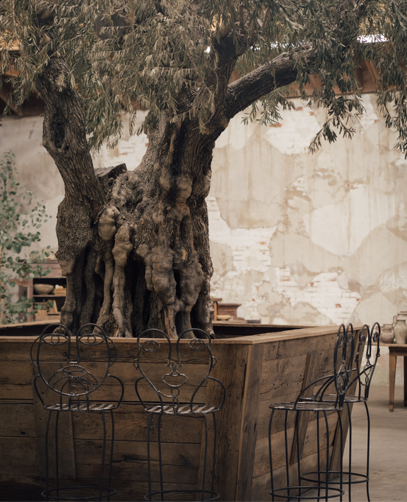 Metal Face Bar Stool - Hers