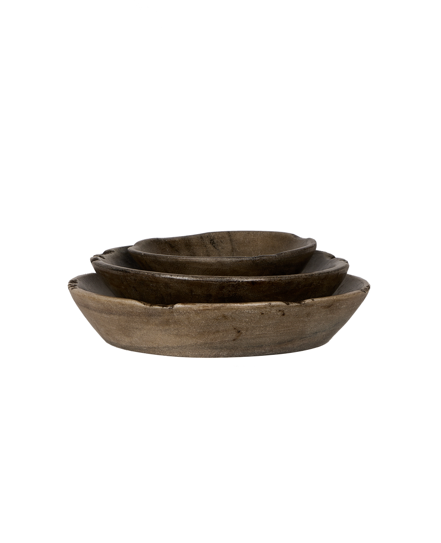 Carved Marble Bowl - Gray