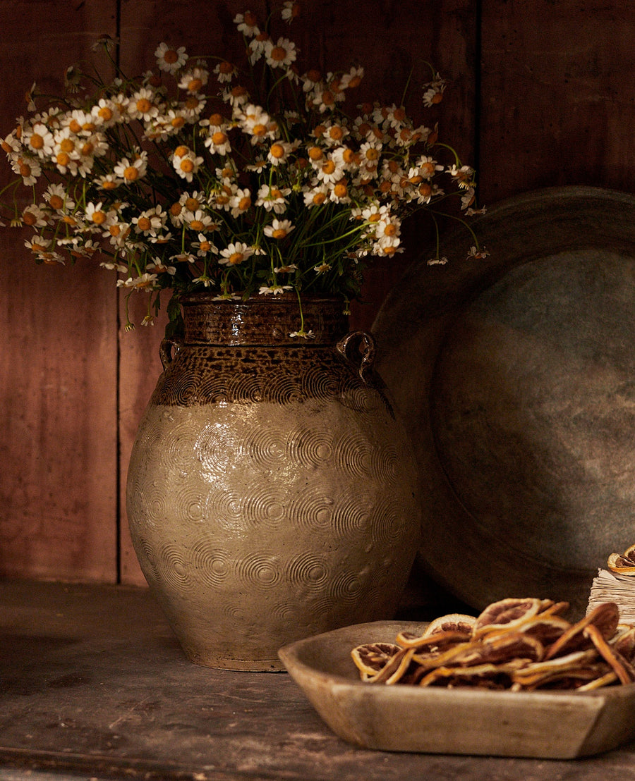 Vintage Glazed Jar - Handles from China made of Ceramic