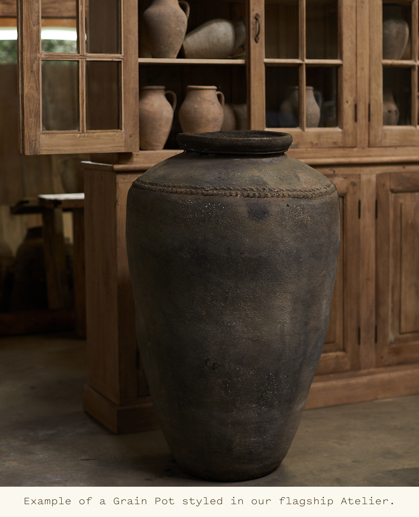 Vintage Grain Pot from India made of Clay