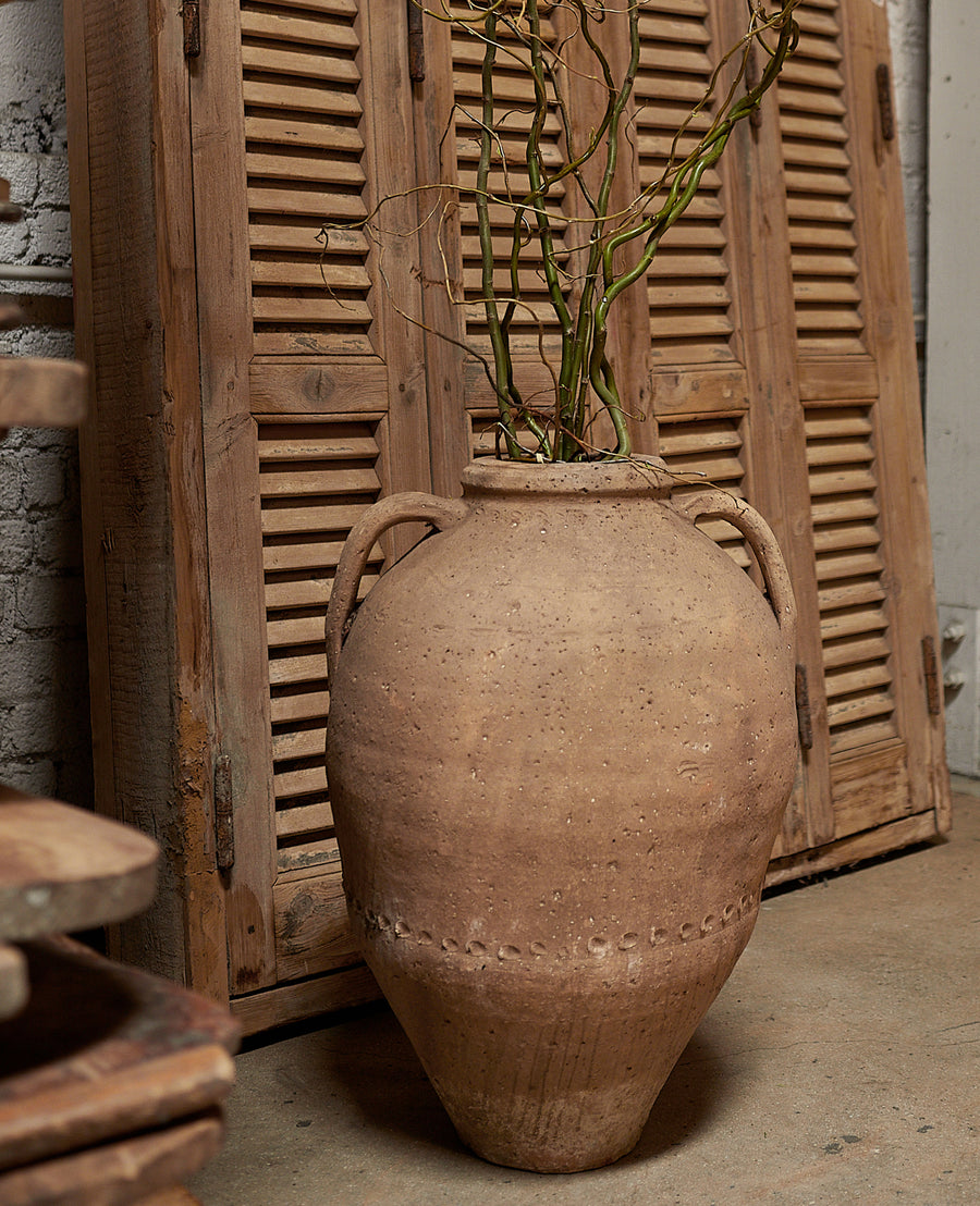 Vintage Two Handle Pot - Terra Cotta from Turkey made of Ceramic