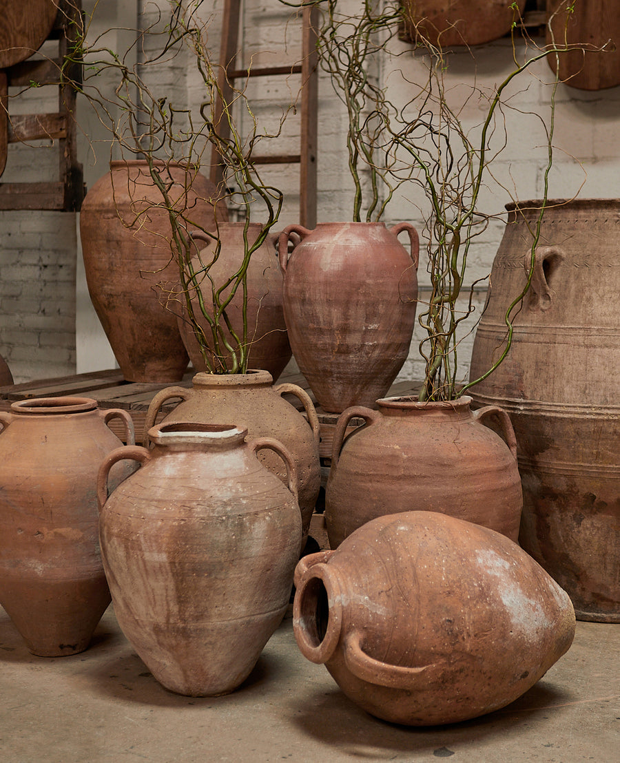 Vintage Two Handle Pot - Terra Cotta from Turkey made of Ceramic