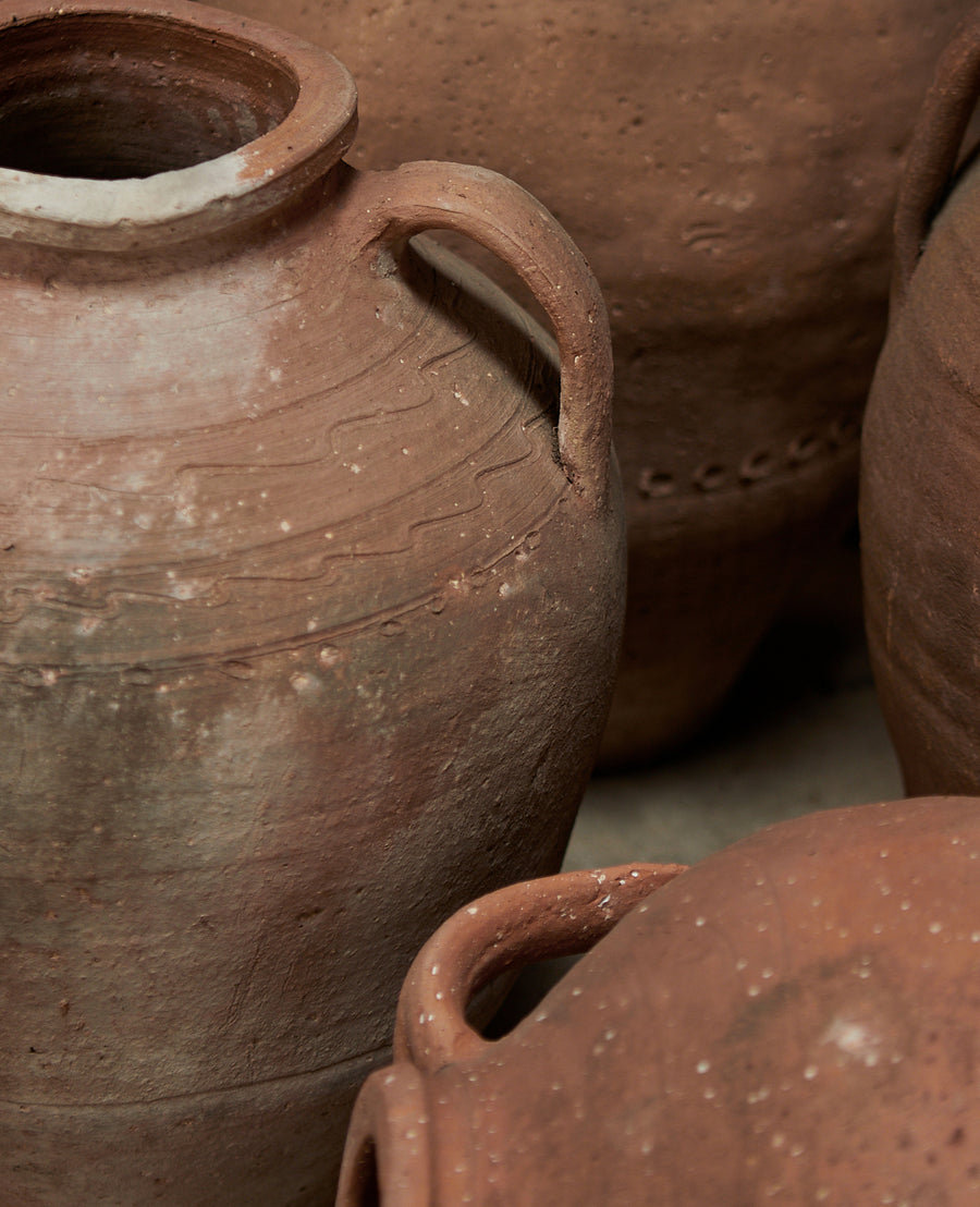 Vintage Two Handle Pot - Terra Cotta from Turkey made of Ceramic