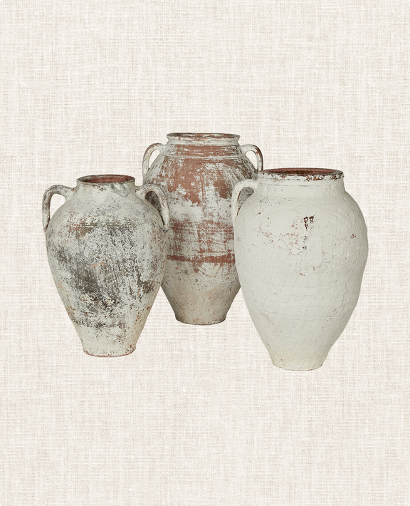 Two Handle Pot - White Wash