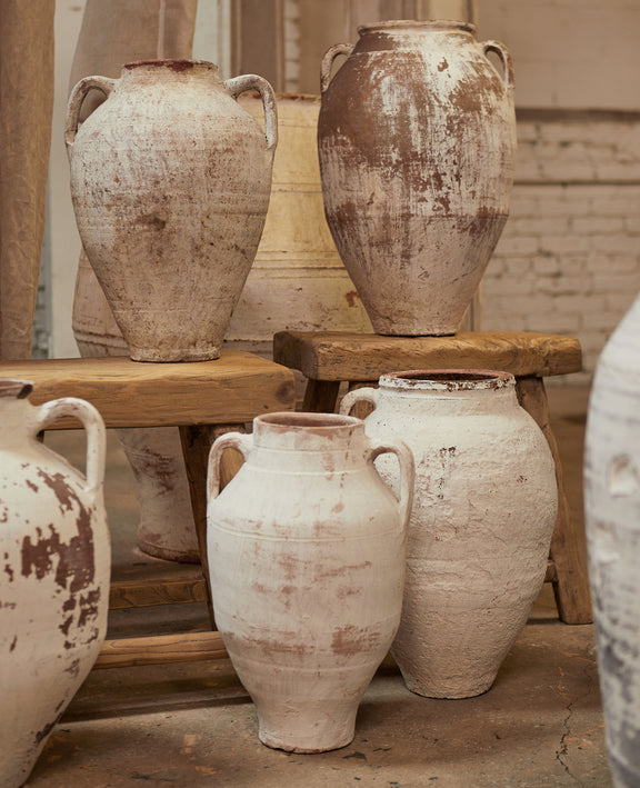 Two Handle Pot - White Wash