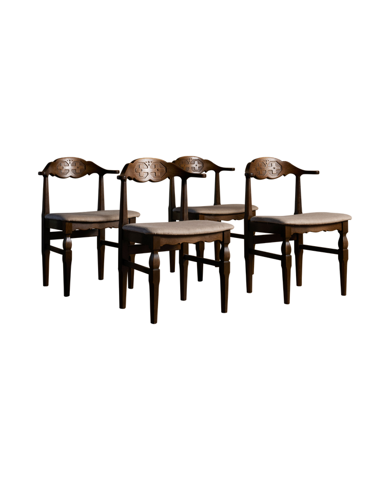 Henning Kjærnulf Dining Chairs - Set of 4