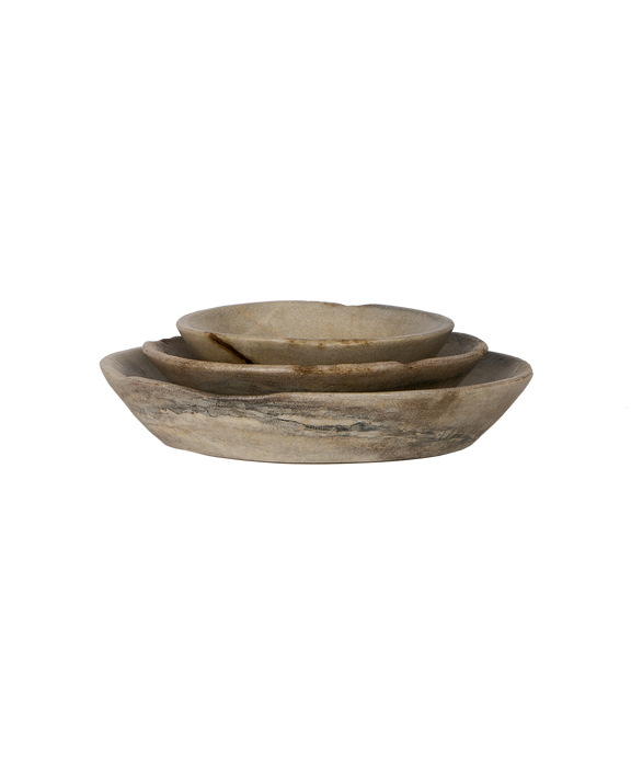 Carved Marble Bowl - Light