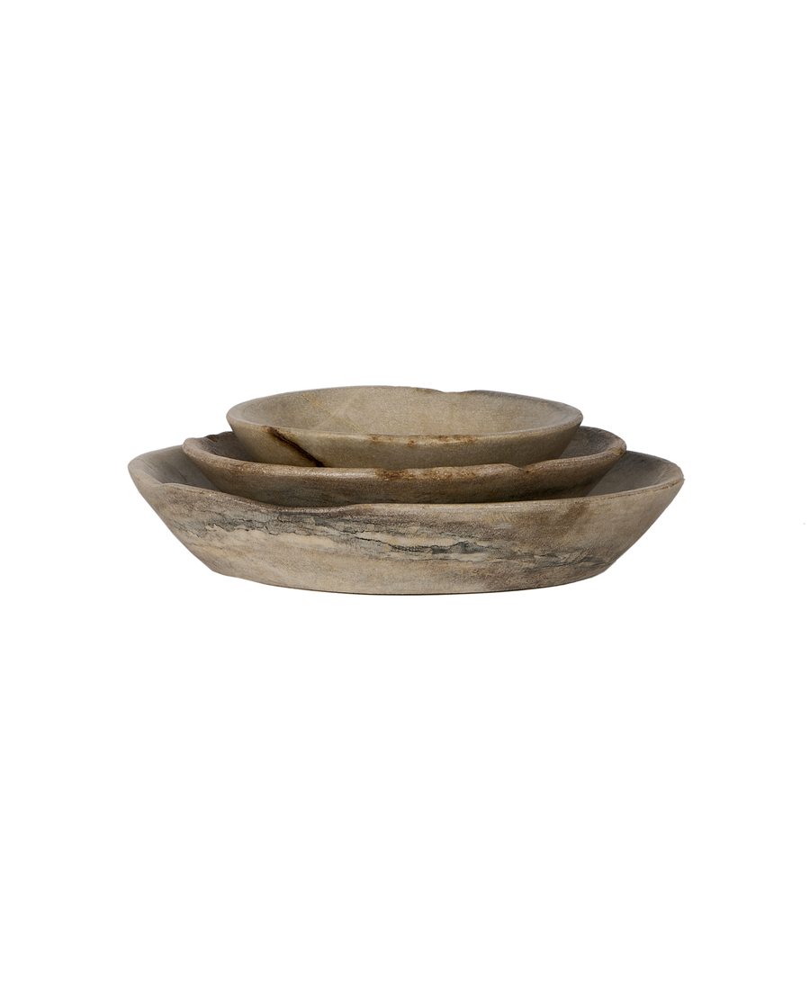 Carved Marble Bowl - Light