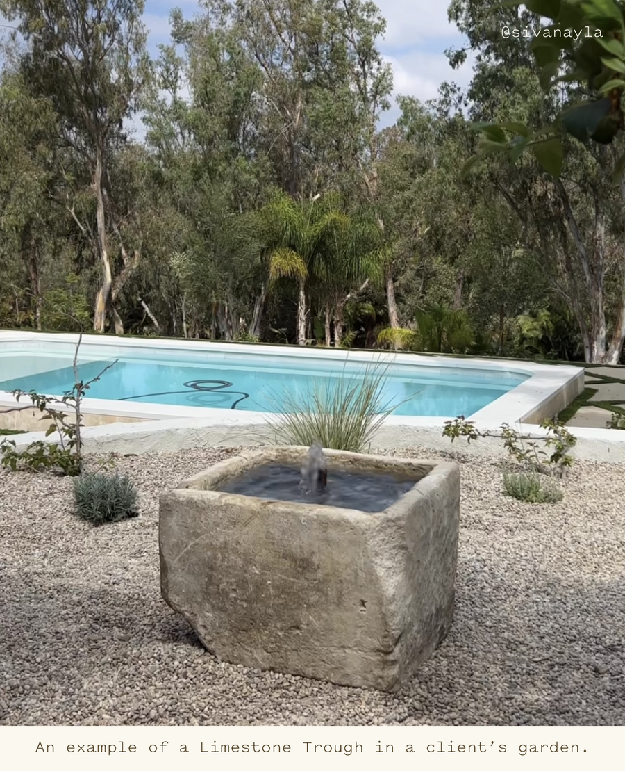 Vintage Limestone Trough - Rectangle from Indonesia - Planters, Fountains, & Water Features