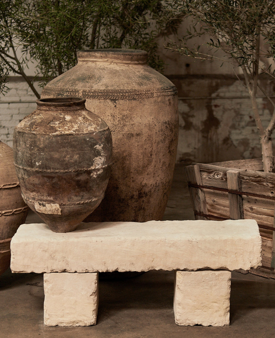 Reproduction Limestone Bench from Indonesia made of Stone