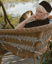 Sanctuary Rattan Lounge Chair - Bayside Stripe