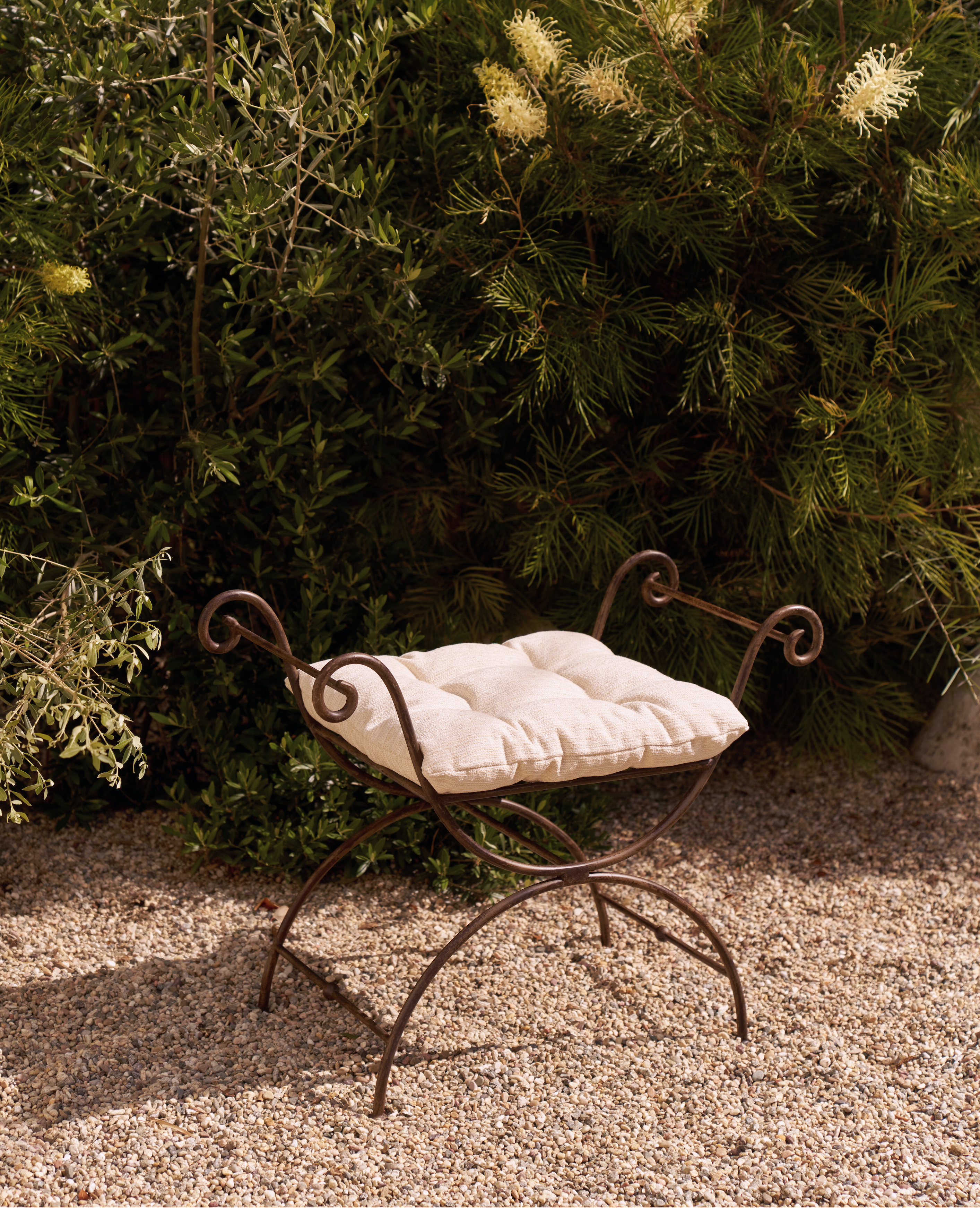 Lyon Vanity Stool - Creme