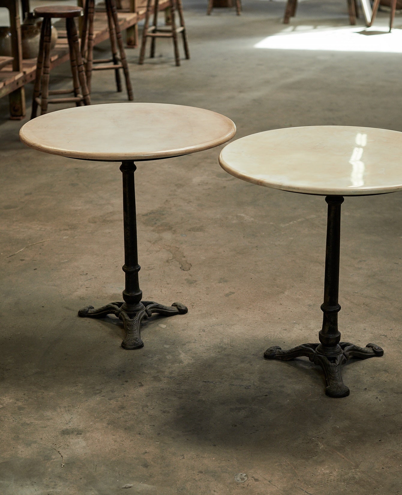 Designed Marble Bistro Table - Round Trio from India made of Marble