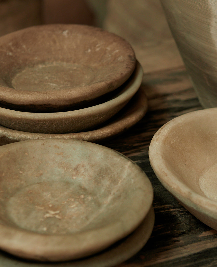 Antique Marble Bowl - Waxed from India made of Marble