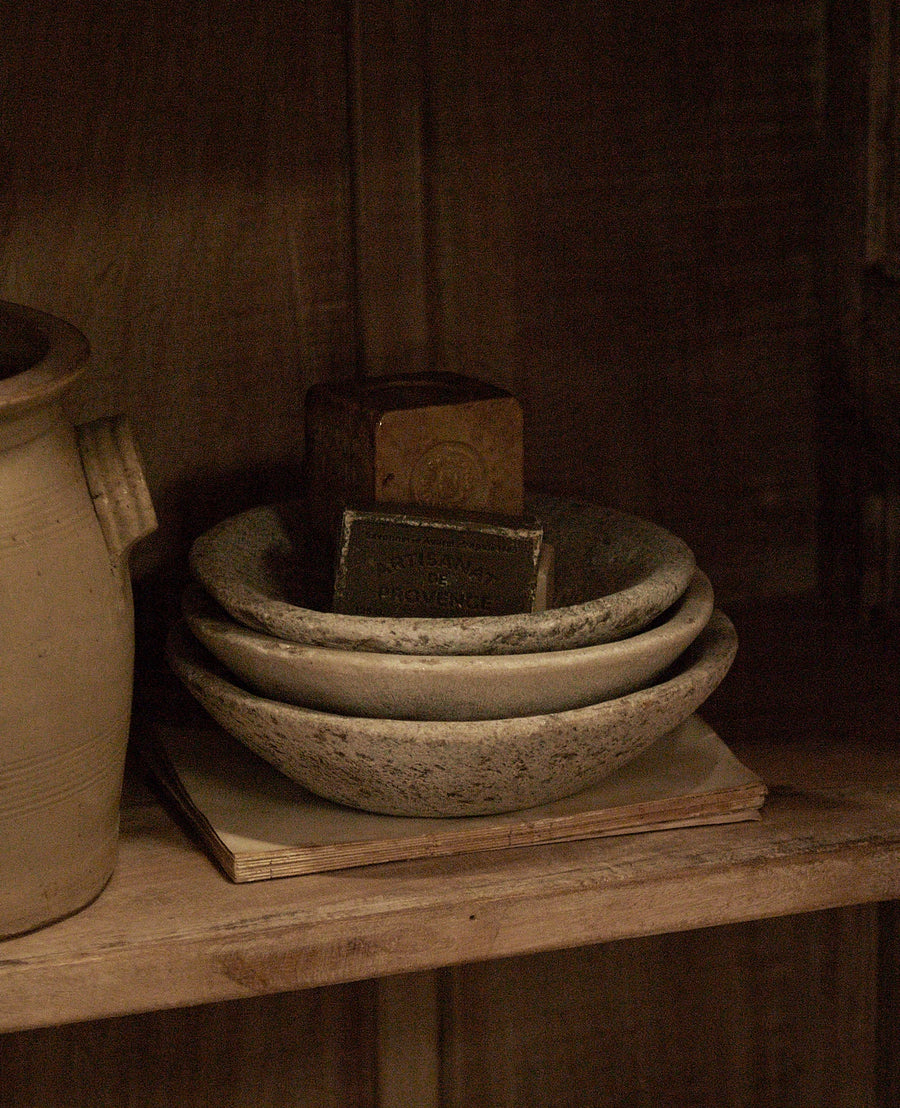 Antique Marble Bowl - Raw from India made of Marble