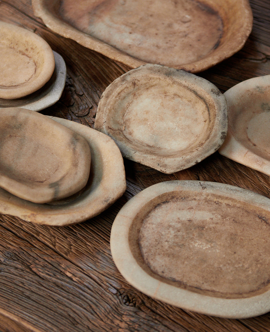 Antique Marble Platter from India made of Marble