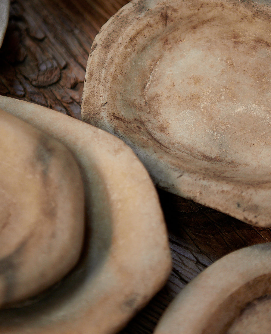 Antique Marble Platter from India made of Marble