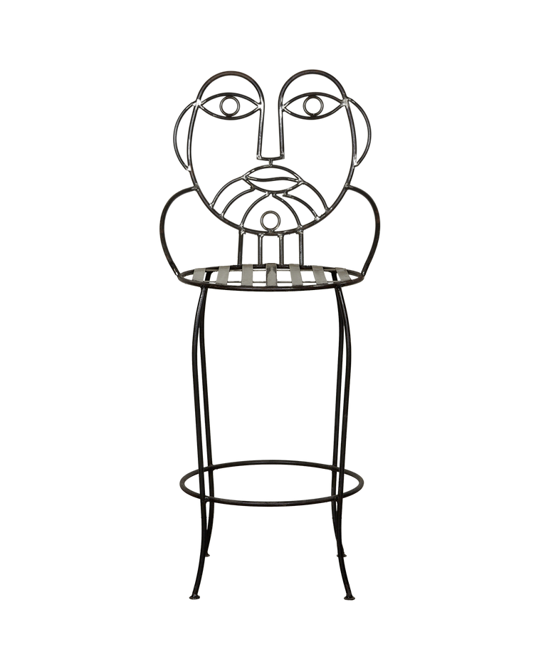 Metal Face Bar Stool - His