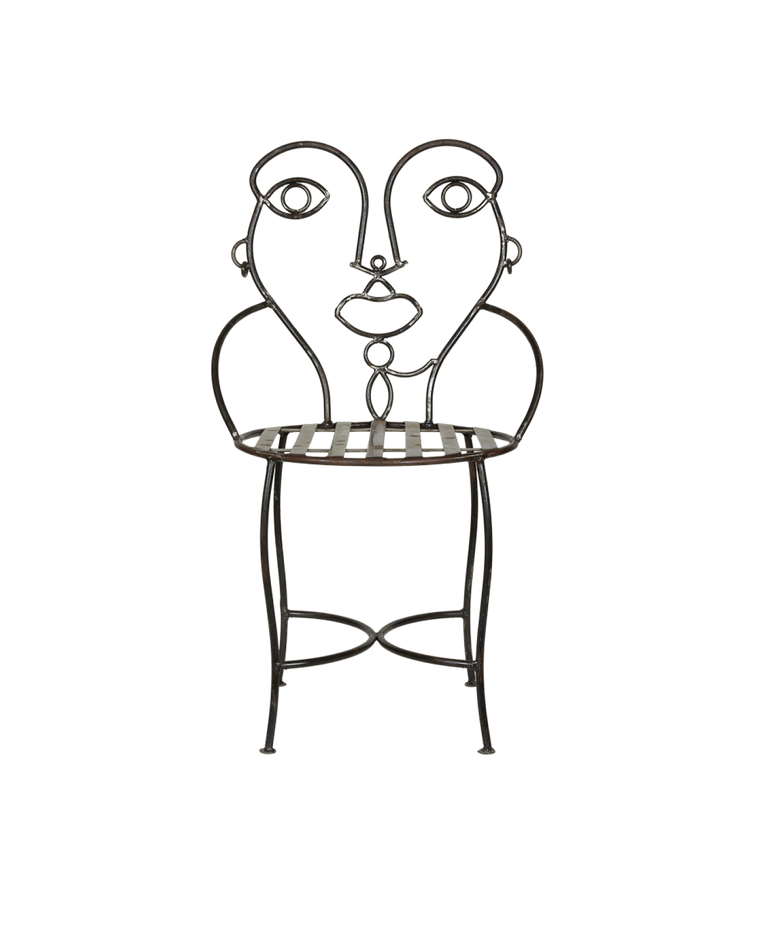 Metal Face Chair - Hers