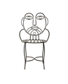 Metal Face Chair - His