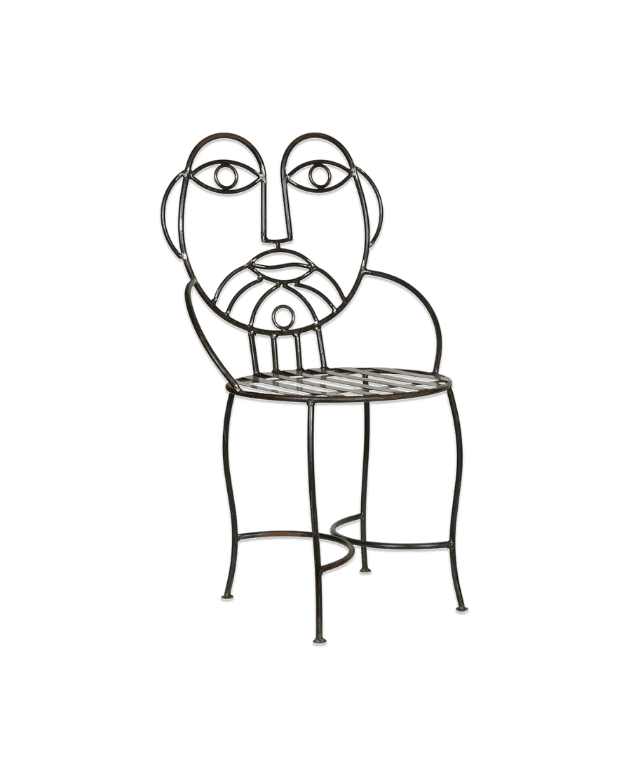 Reproduction Metal Face Chair - His from Mexico made of Metal