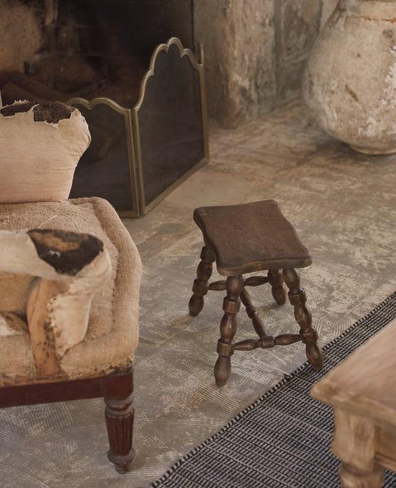 Milking Stool Petite Rectangle - Merlot