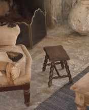 Milking Stool Petite Rectangle - Merlot