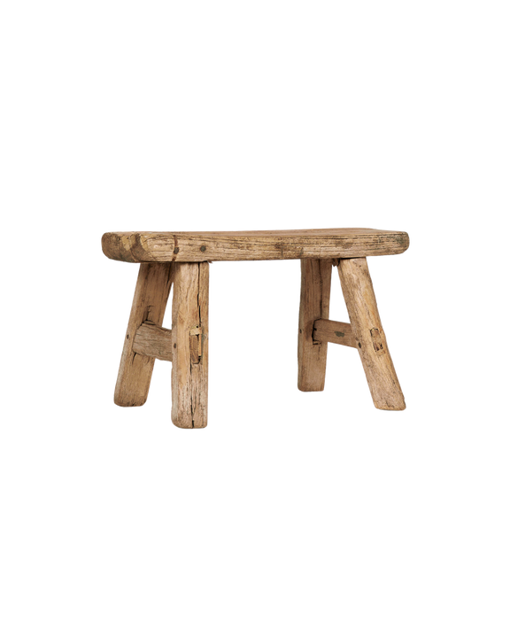 Mini Elm Wood Stool