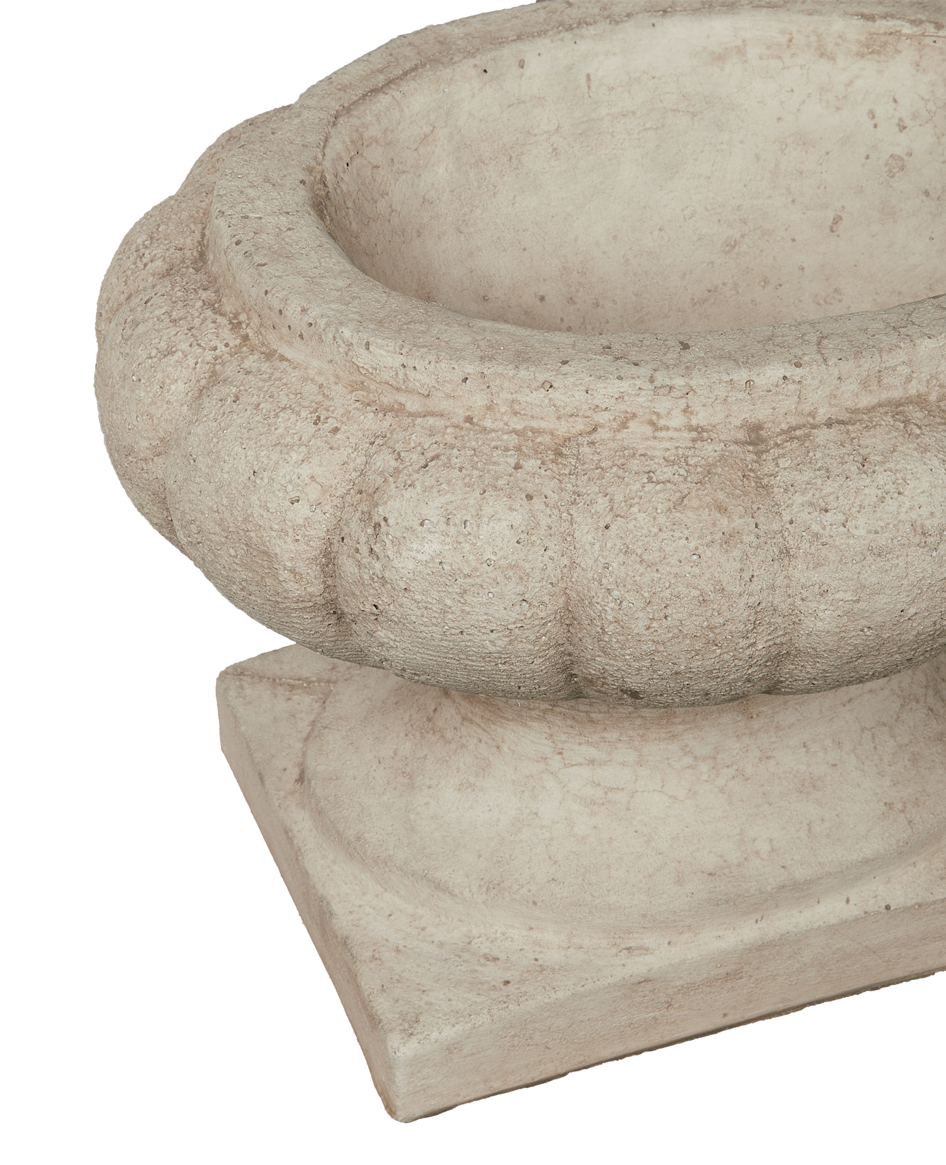 Reproduction Cast Oval Urn from Domestic made of Cement