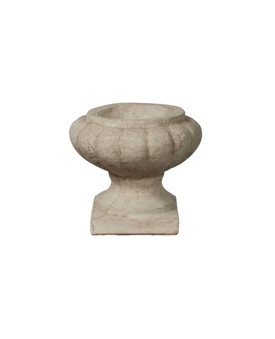 Reproduction Cast Oval Urn from Domestic made of Cement