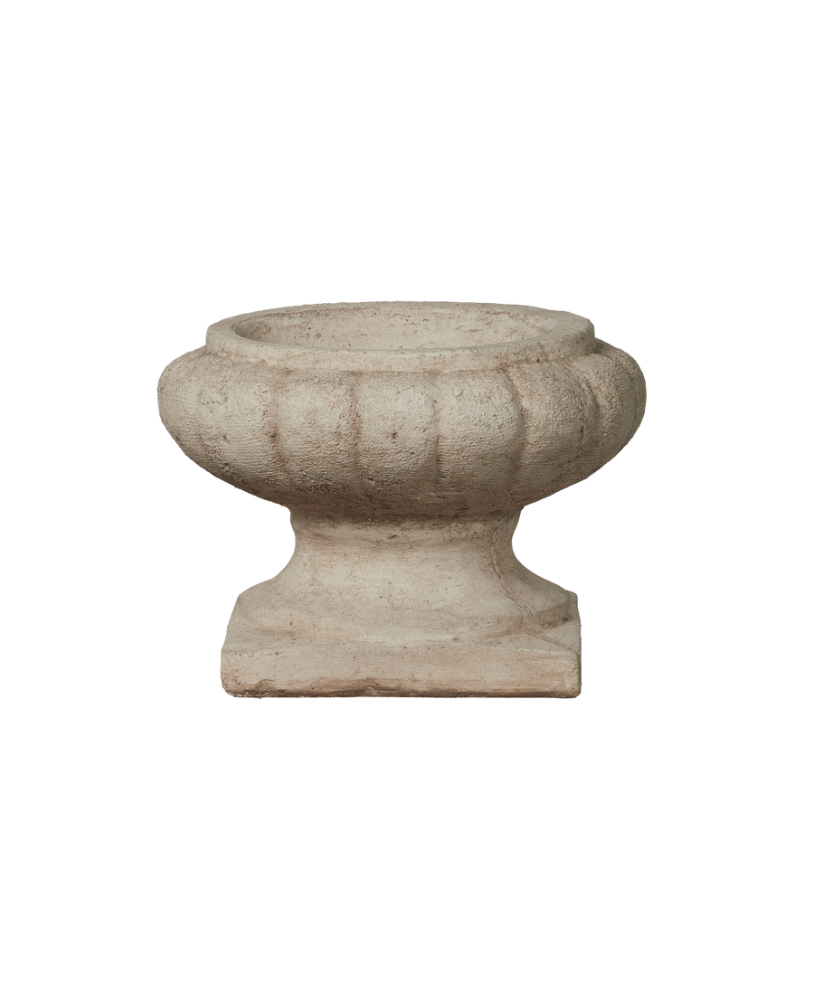 Reproduction Cast Oval Urn from Domestic made of Cement