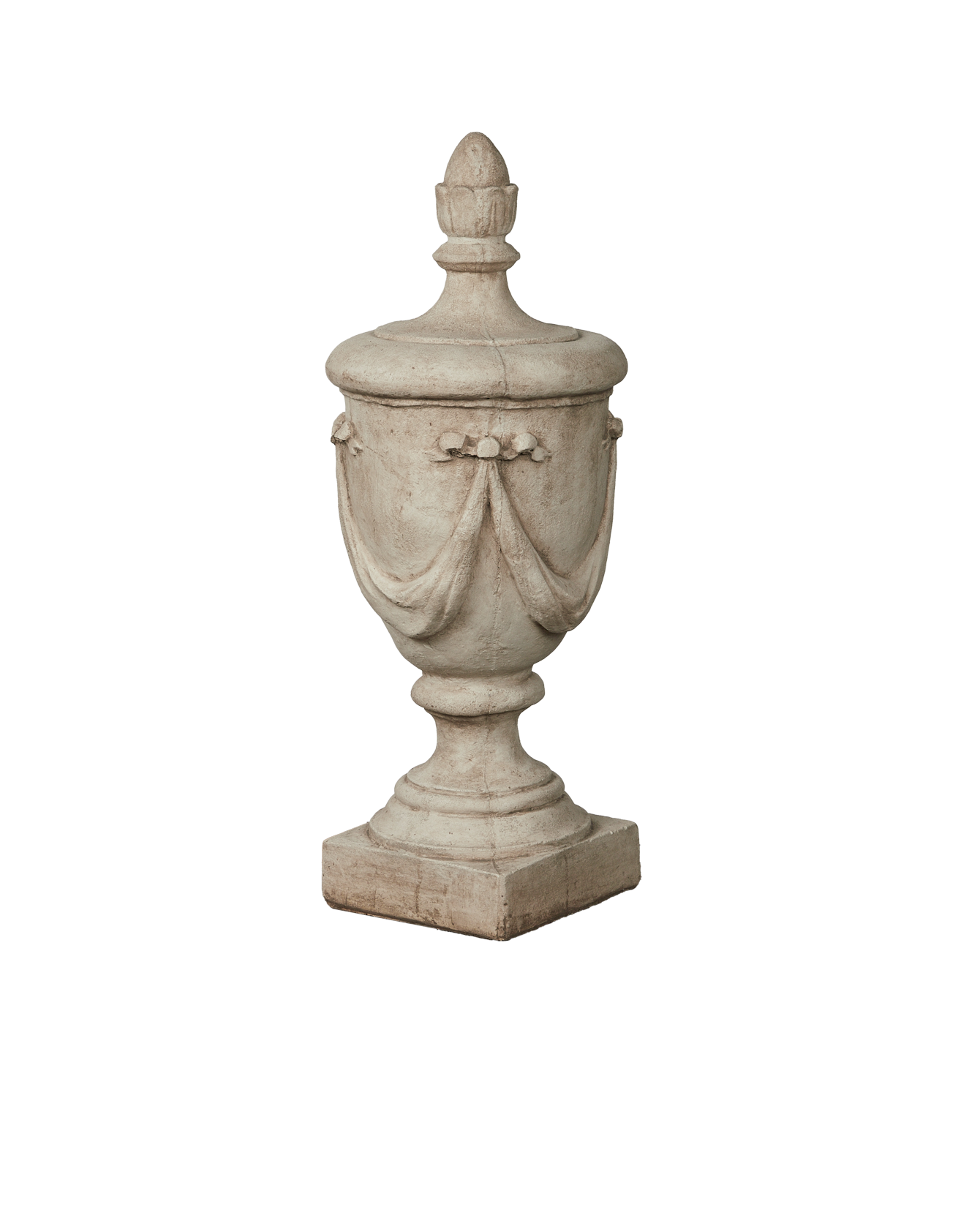 Reproduction Cast Garland Finial from Domestic made of Cement