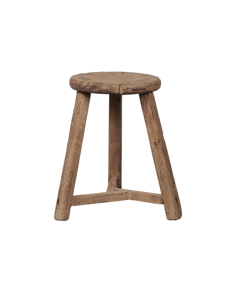 Round Elm Stool