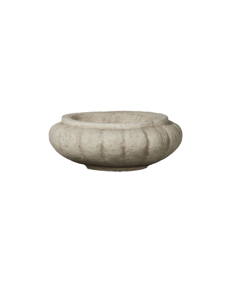 Cast Fluted Oval Planter